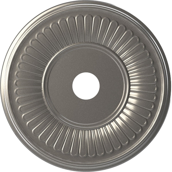 Ekena Millwork Berkshire Thermoformed PVC Ceiling Medallion Fits Canopies up to 10 1/8-in., Aged Dark Steel CMP22BECST - main